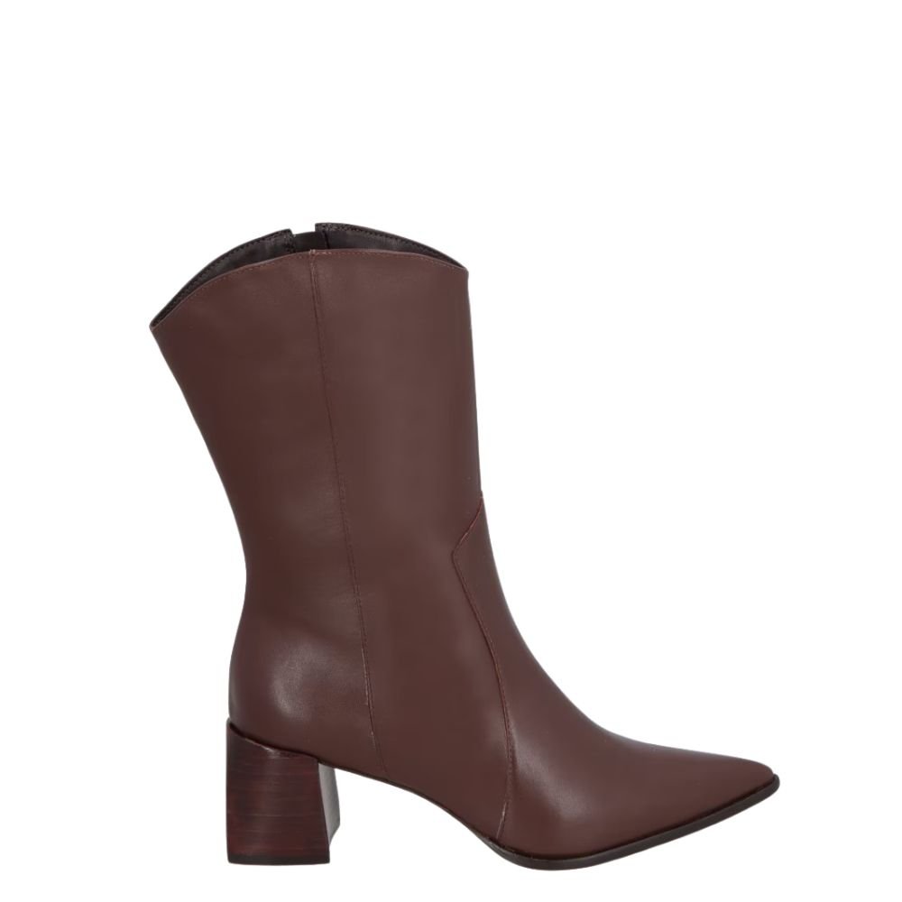 Bota Luiza Barcelos Cano Médio Marrom