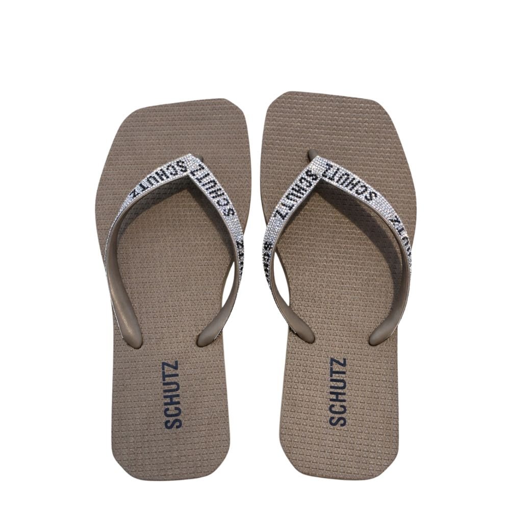 Chinelo Schutz Com Brilho Verde