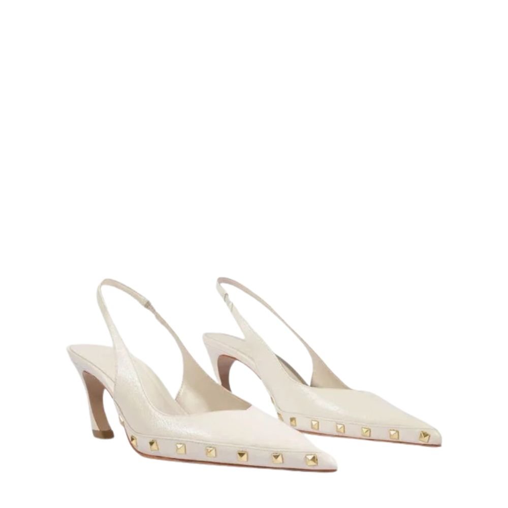 Slingback Schutz Lexi Studs Branco Branco 2