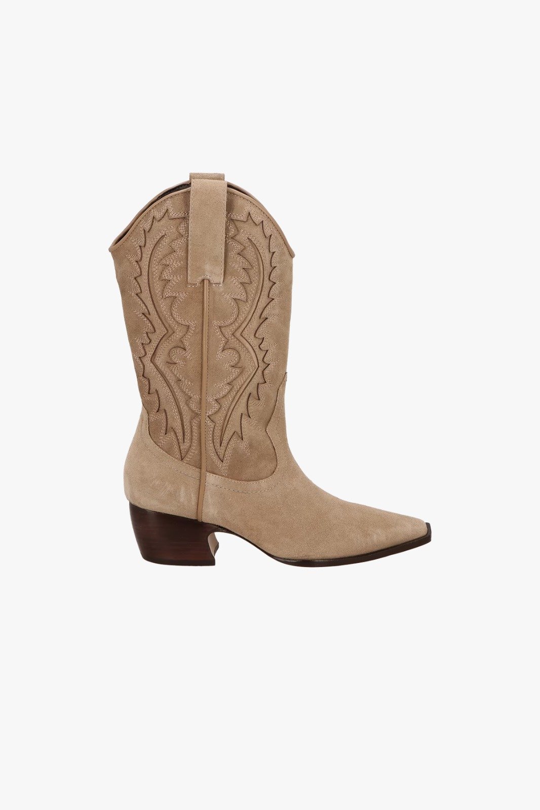Bota Luiza Barcelos Cano Médio Cowboy Bege Bege 1