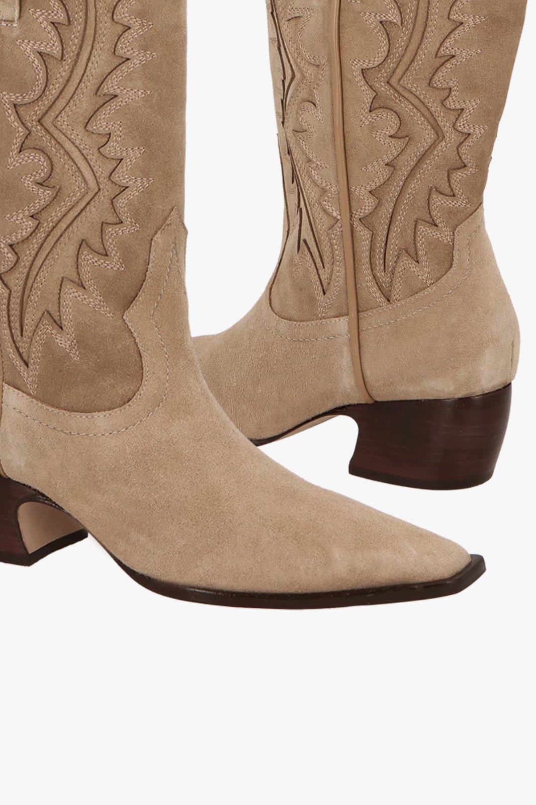 Bota Luiza Barcelos Cano Médio Cowboy Bege Bege 3