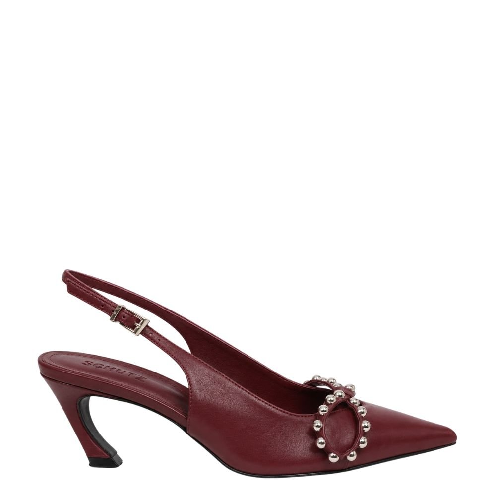 Scarpin Schutz Com Detalhe Vinho