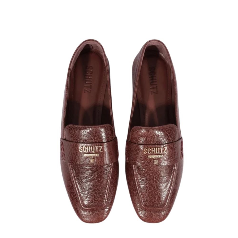 Mocassim Schutz Bico Quadrado Marrom Marrom 2