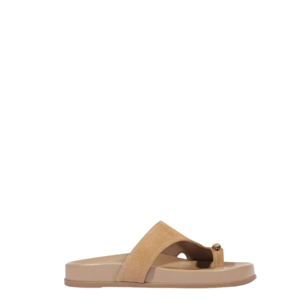 Papete Schutz Flatform Tira Dedo Adornos Bege