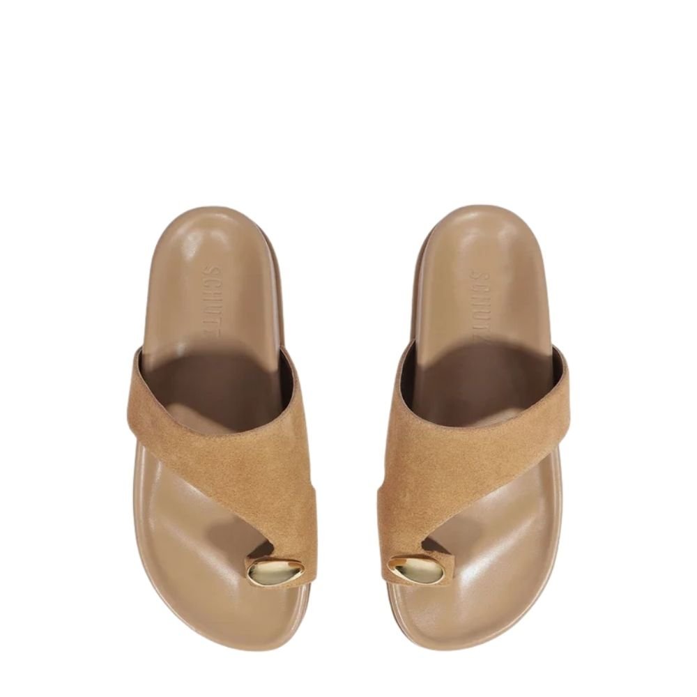 Papete Schutz Flatform Tira Dedo Adornos Bege Bege 2