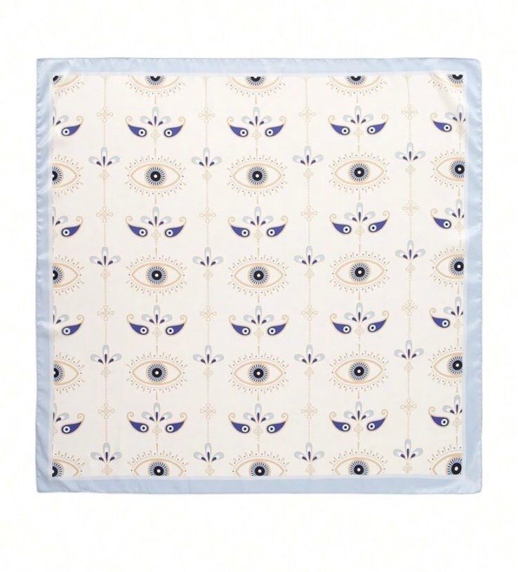 Lenco Olho Grego Branco/Azul 2