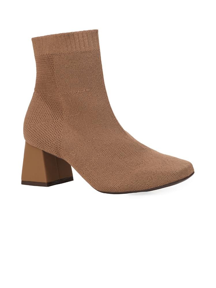 Bota Bebecê Knit Block Marrom 3