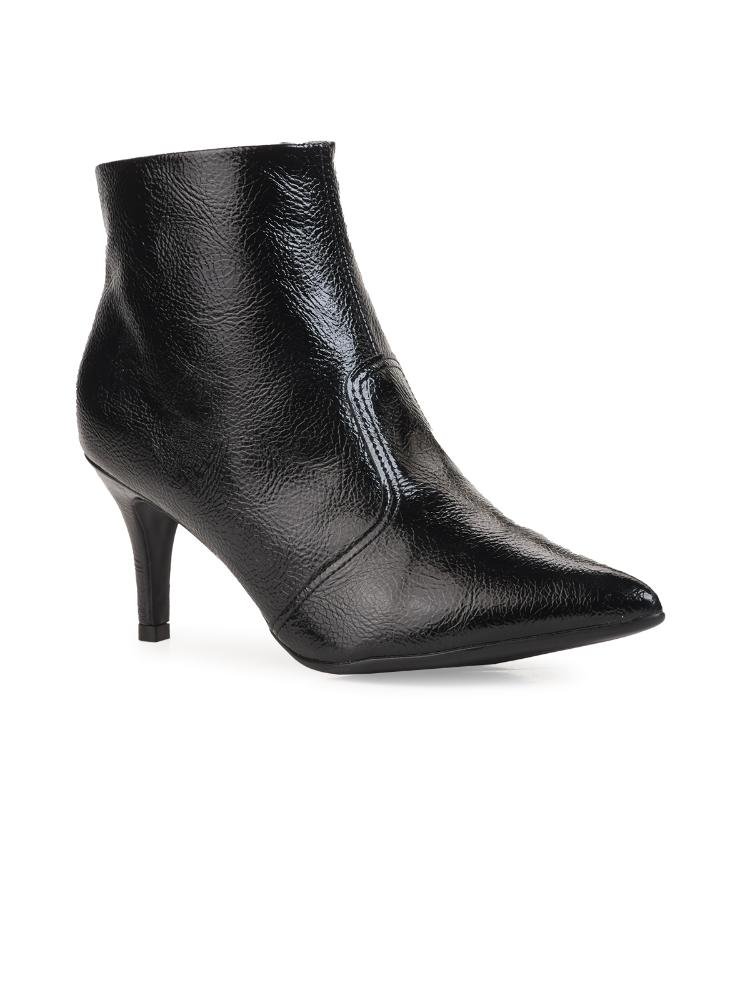 Ankle Boot Bebecê Salto Fino Bico Fino Preto 3