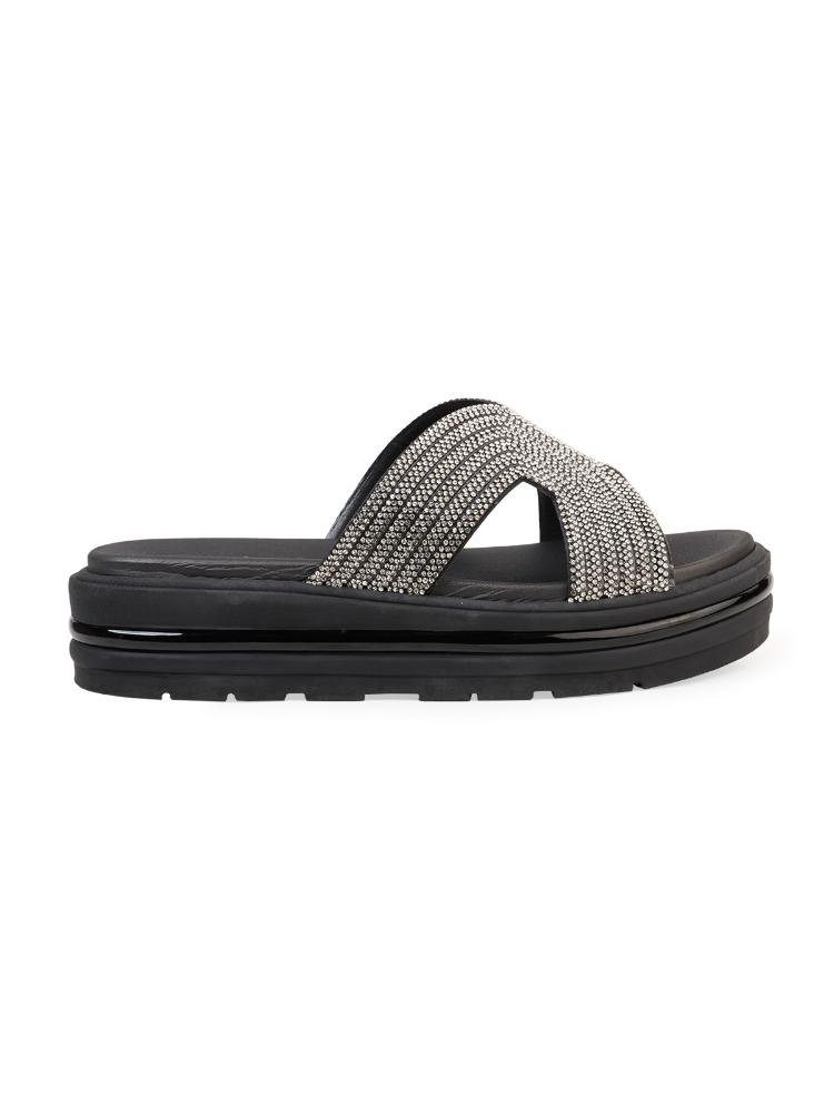 Chinelo Flatform Bebecê com Strass