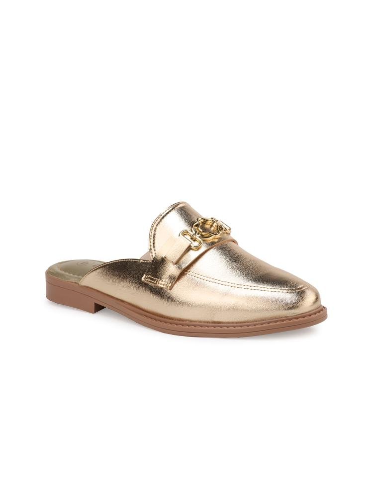 Mule Bebecê Confortável Detalhe Sofisticado Dourado 3