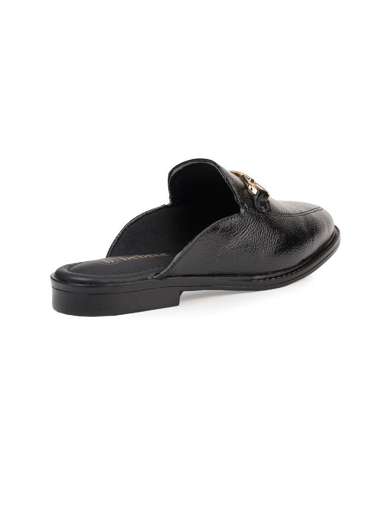 Mule Bebecê Fivela Metalizada Preto 4