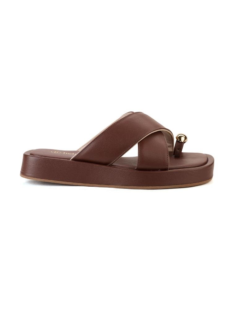 Flatform Bebecê Tira Cruzada Com Enfeite Anel