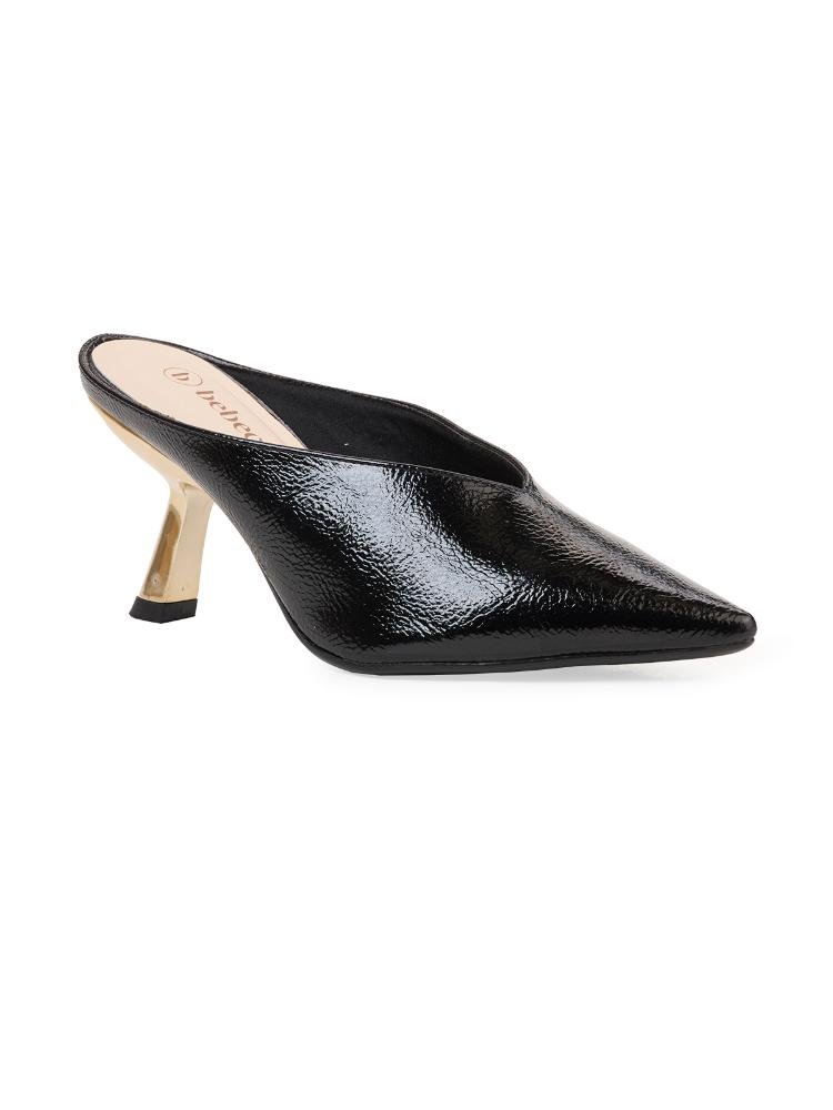Mule Salto Fino Bebecê Bico Fino Preto 3
