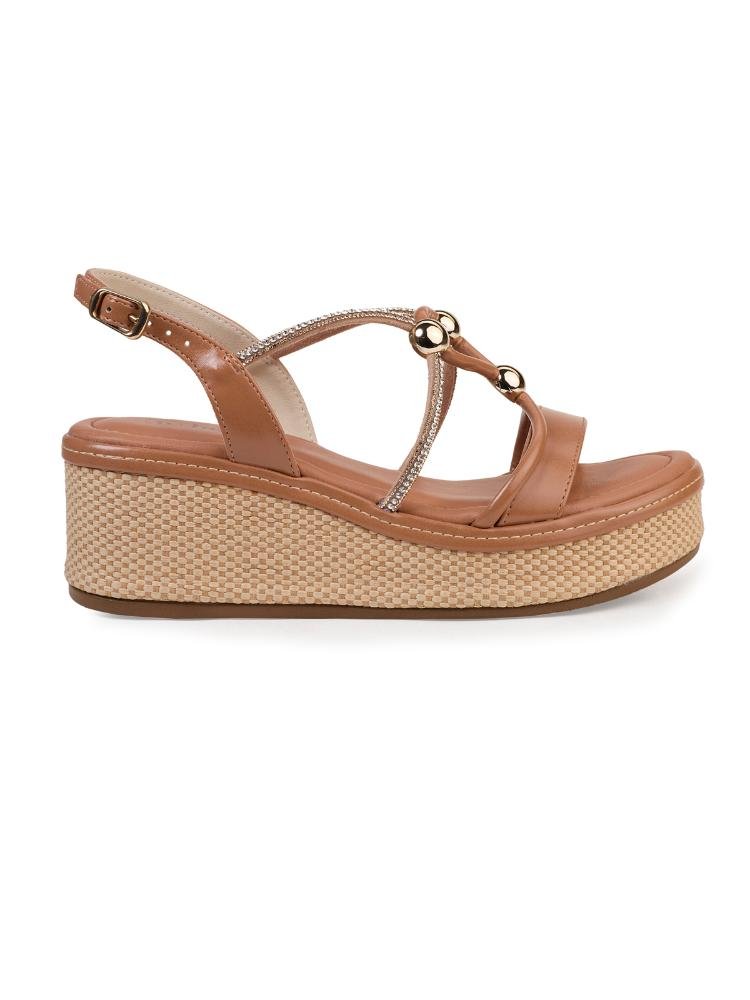 Sandália Bebecê Plataforma Cortiça Strappy