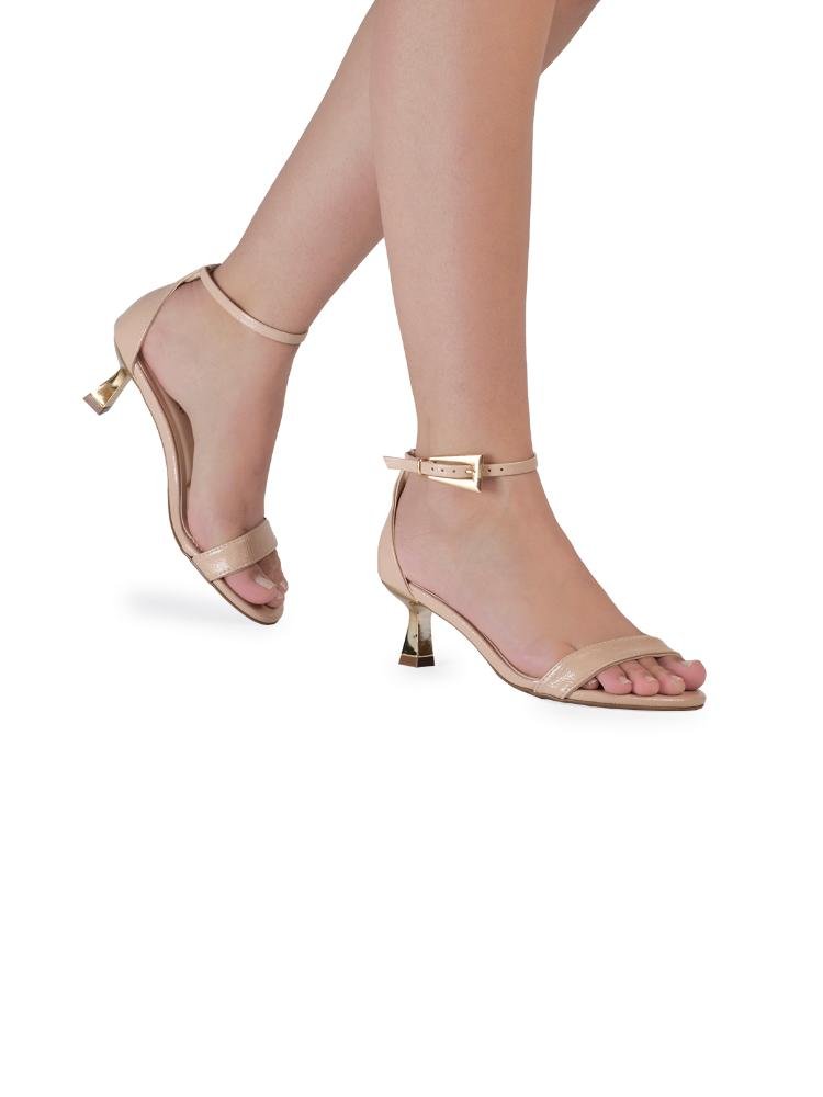 Sandália Bebecê Salto Taça Tira Fina Nude 2