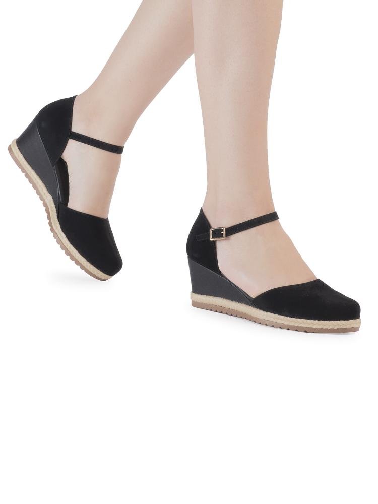 Sandália Espadrille Clássica Bebecê Salto Corda Preto 2