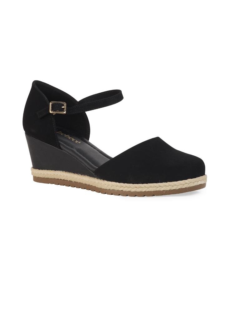Sandália Espadrille Clássica Bebecê Salto Corda Preto 3