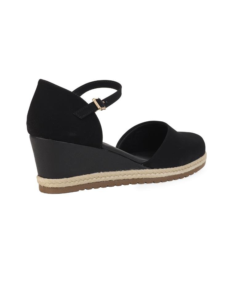Sandália Espadrille Clássica Bebecê Salto Corda Preto 4