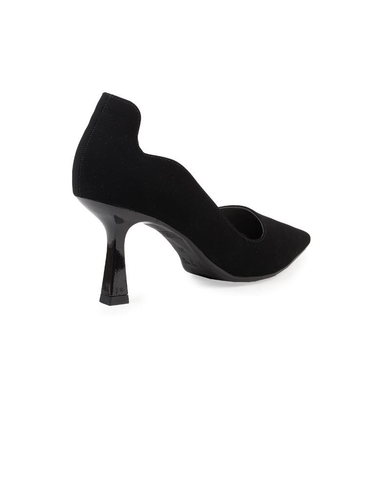 Scarpin Bebecê Lateral Aberta Salto Taça Preto 4
