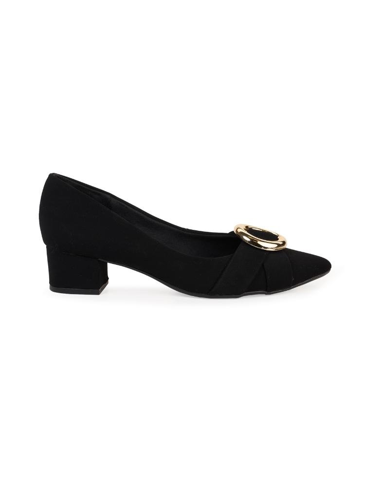 Scarpin Bebecê Salto Baixo com Fivela Decorativa