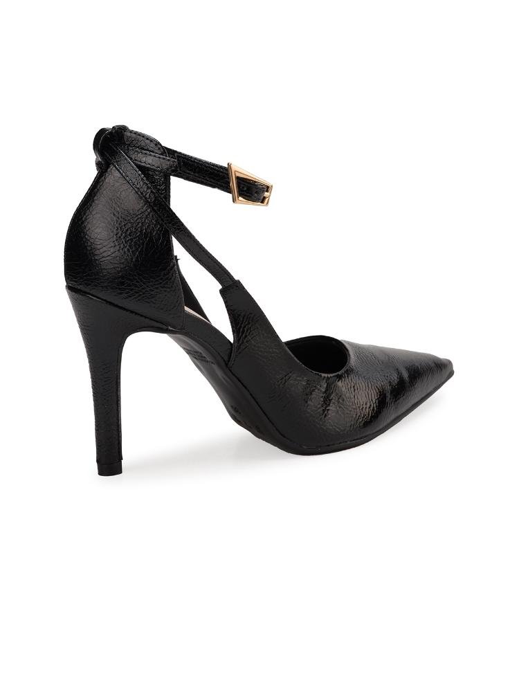 Scarpin Bebecê Elegante Moderno Com Fivela Preto 2