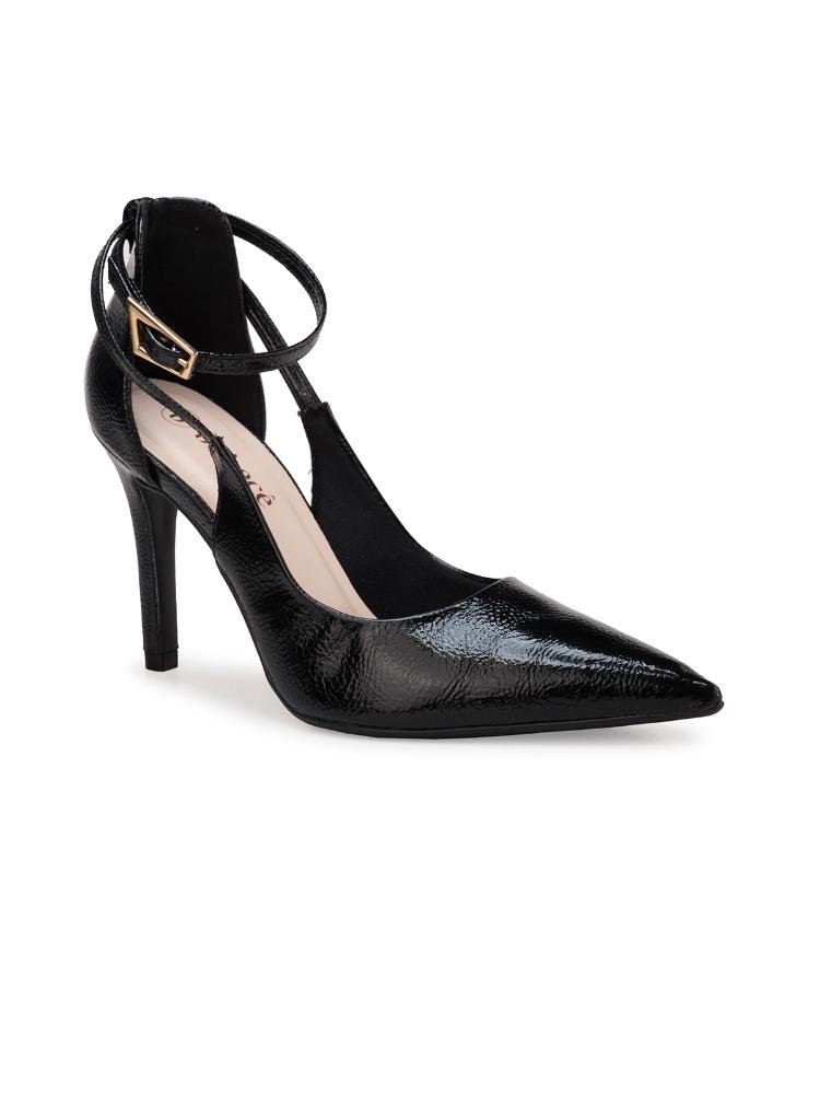 Scarpin Bebecê Elegante Moderno Com Fivela Preto 4