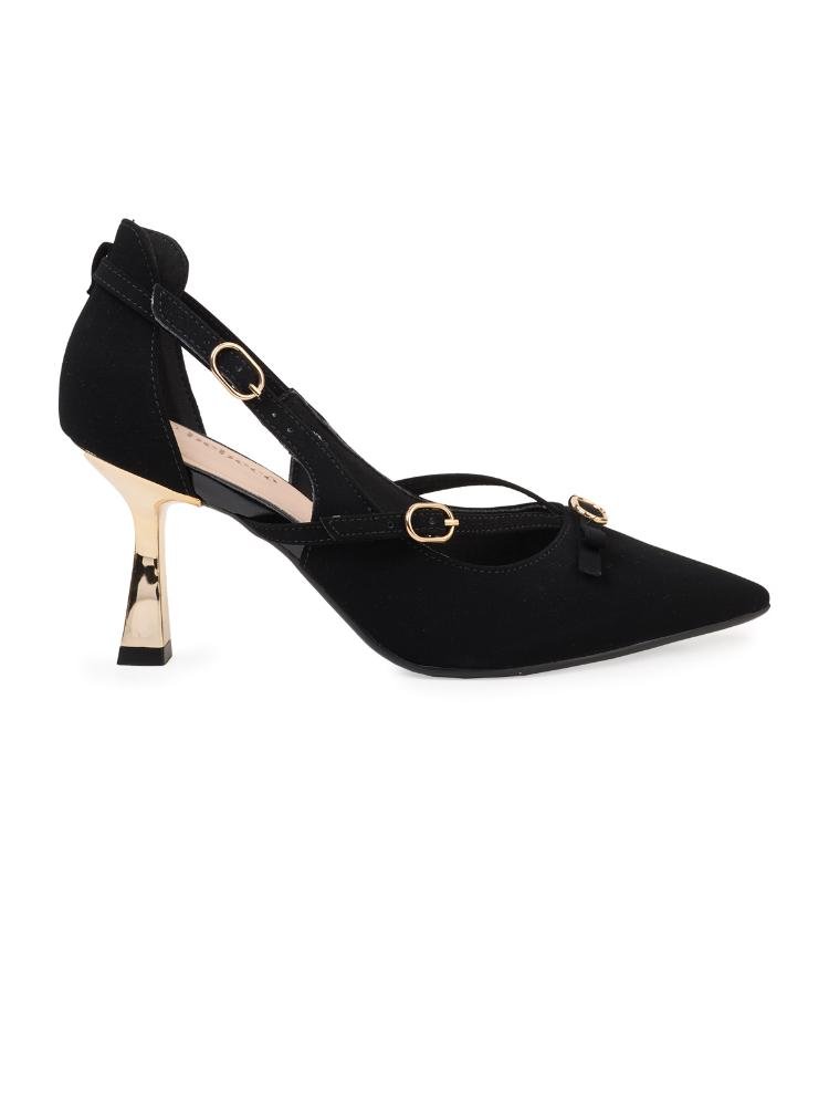 Scarpin Bebecê Slingback Com Detalhe em Fivela