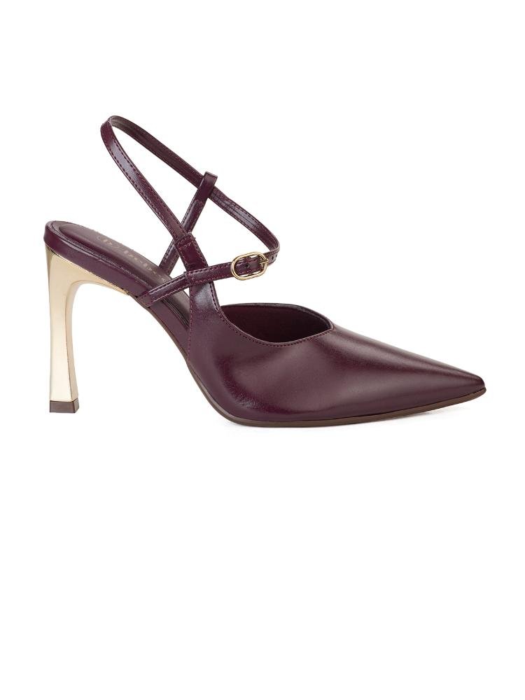Scarpin Bebecê Slingback Salto Fino Com Tiras Cruzadas