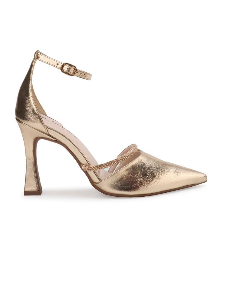 Scarpin Bebecê Semiaberto Com Fivela Strass