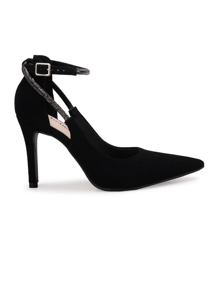 Scarpin Bebecê Sofisticado Com Strass Salto Fino