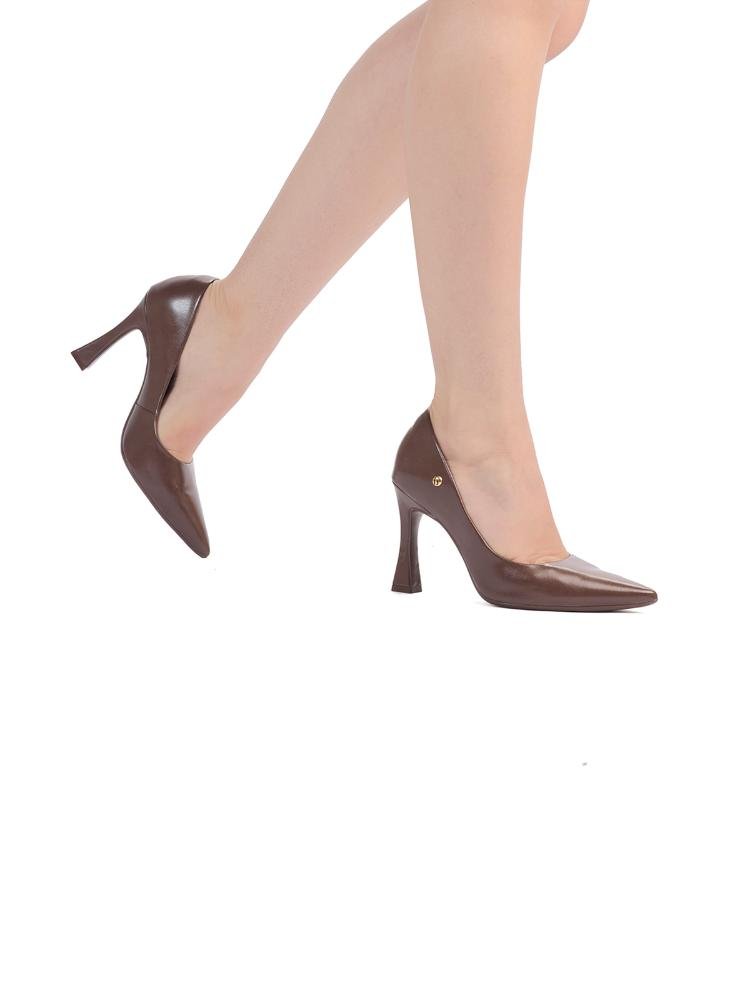 Scarpin Bebecê Versátil Com Salto Flare Marrom 2