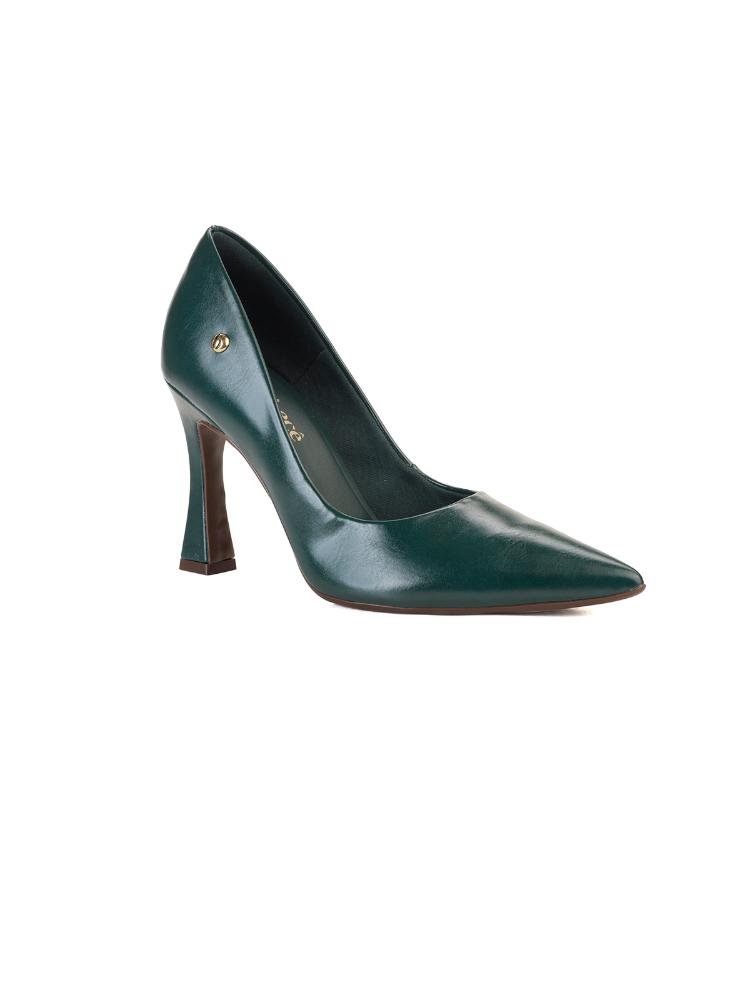 Scarpin Bebecê Versátil Com Salto Flare Verde 3