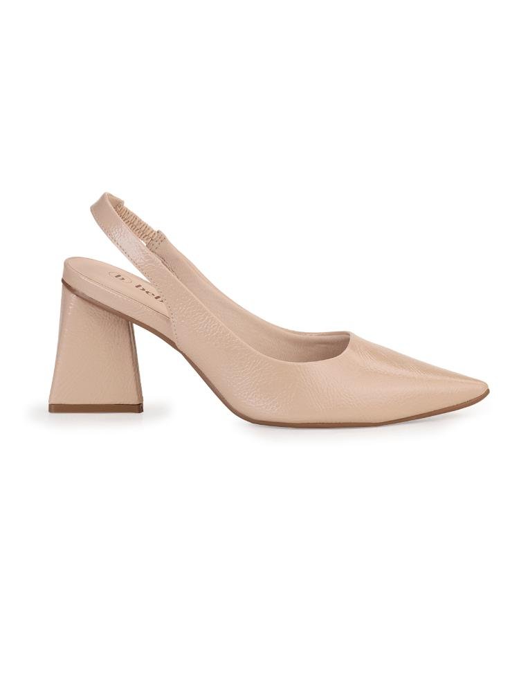 Scarpin Clássico Slingback Bebecê Salto Bloco