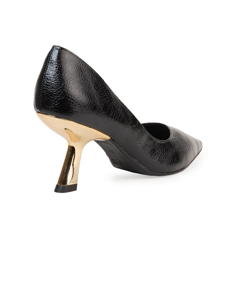 Scarpin Salto Fino Bebecê Bico Fino Preto 4