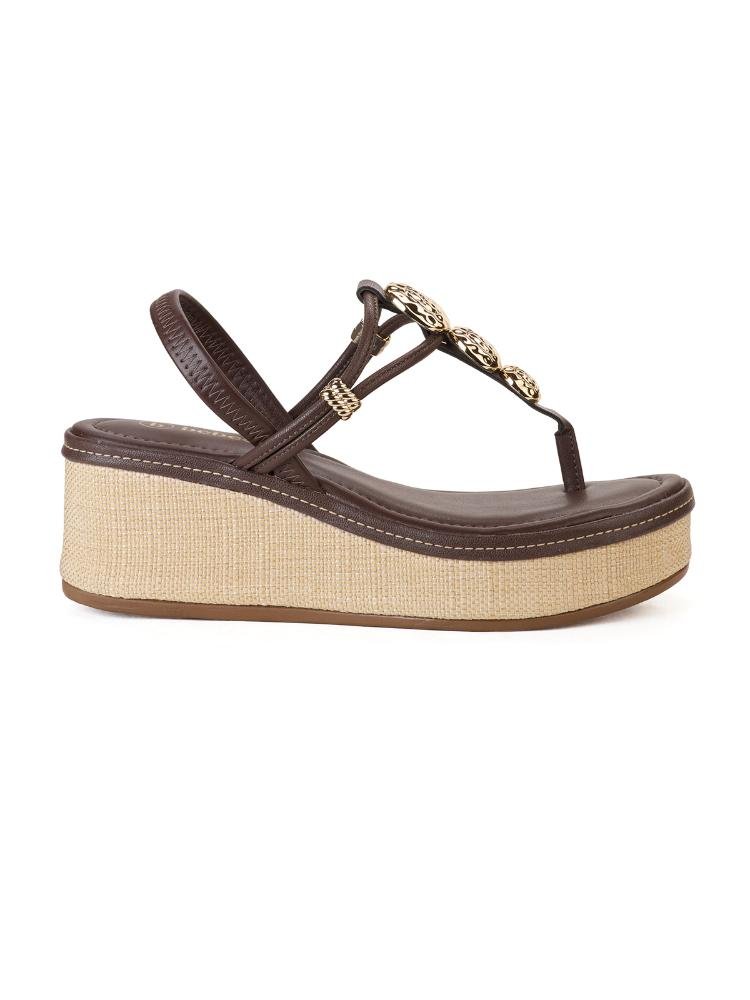 Sandália Flatform Bebecê Calce Facil Tiras Com Enfeite