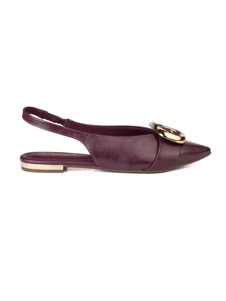 Sapatilha Slingback Bebecê com Maxi Fivela Orgânica