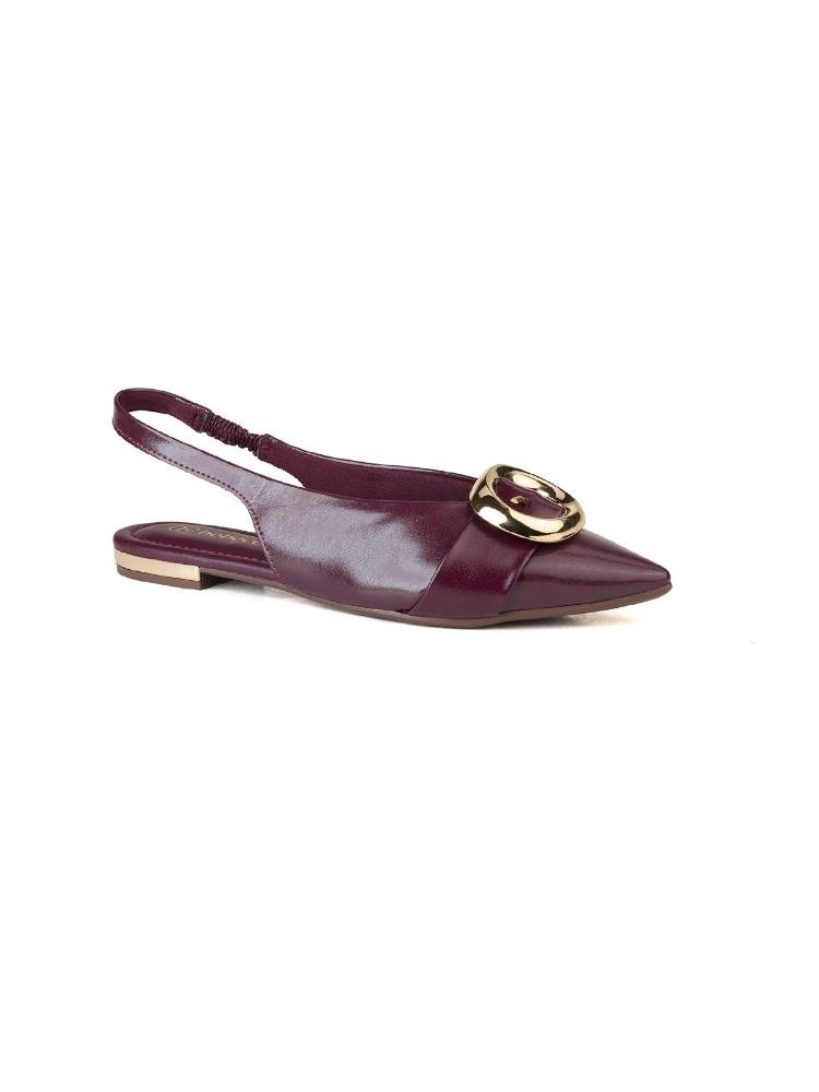 Sapatilha Slingback Bebecê com Maxi Fivela Orgânica Roxo 3