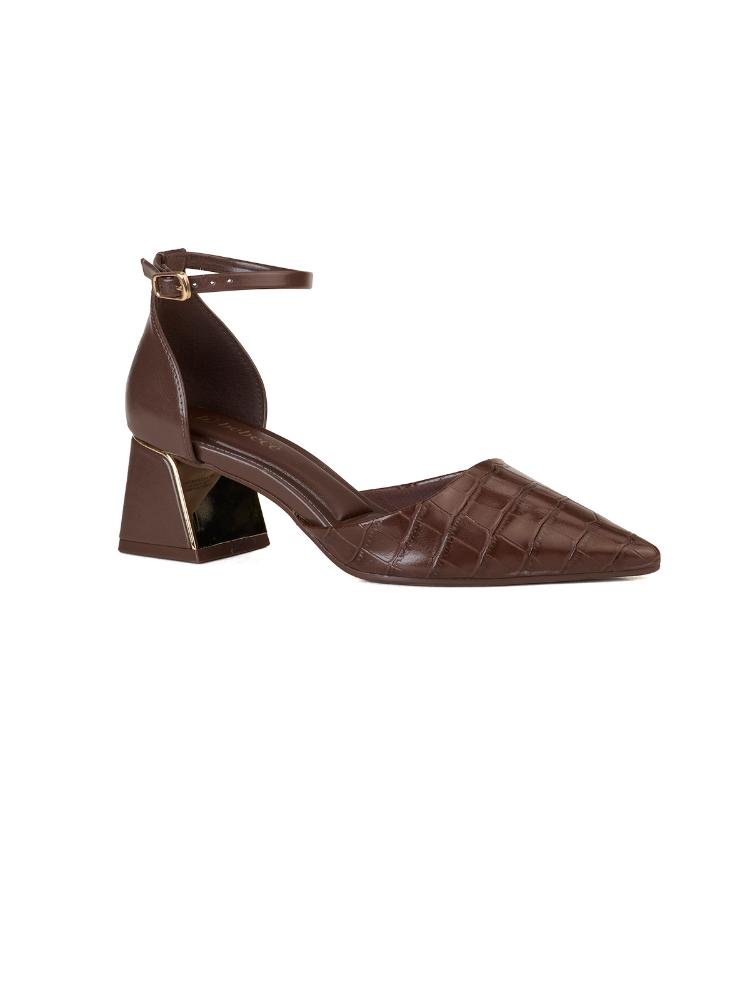 Scarpin Bebecê Semi Aberto Clássico Marrom 3