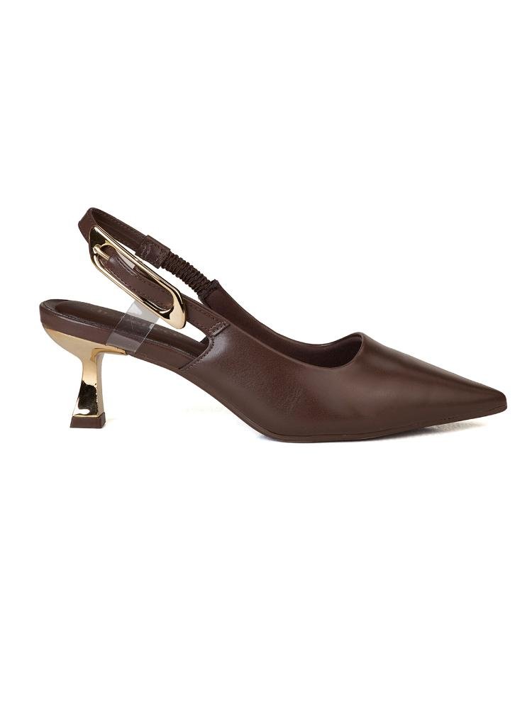 Scarpin Bebecê Slingback Assimétrico