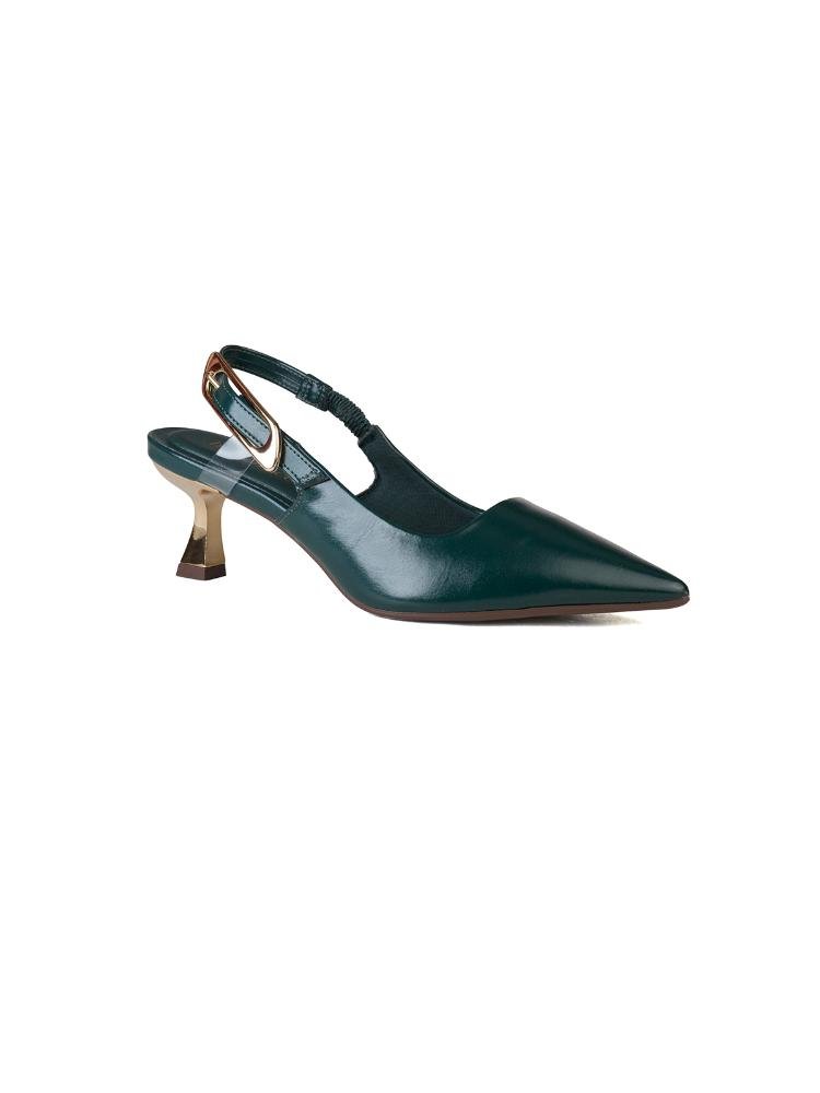 Scarpin Bebecê Slingback Assimétrico Verde 3