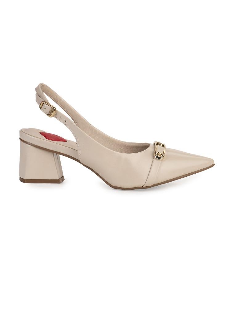 Scarpin Slingback Bebecê Salto Bloco B+
