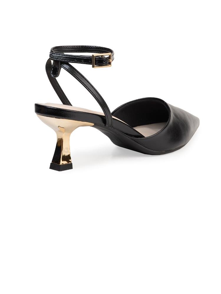 Scarpin Slingback Salto Médio Bebecê Preto 4