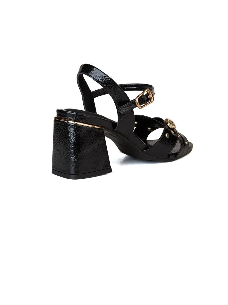 Sandália Boho Bebecê Salto Bloco Preto 4