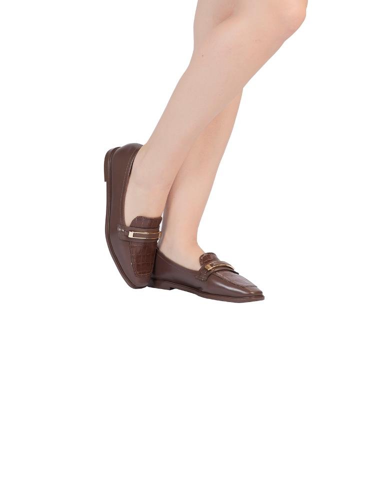 Mocassim Bebecê Casual com Detalhe Minimalista Marrom 2