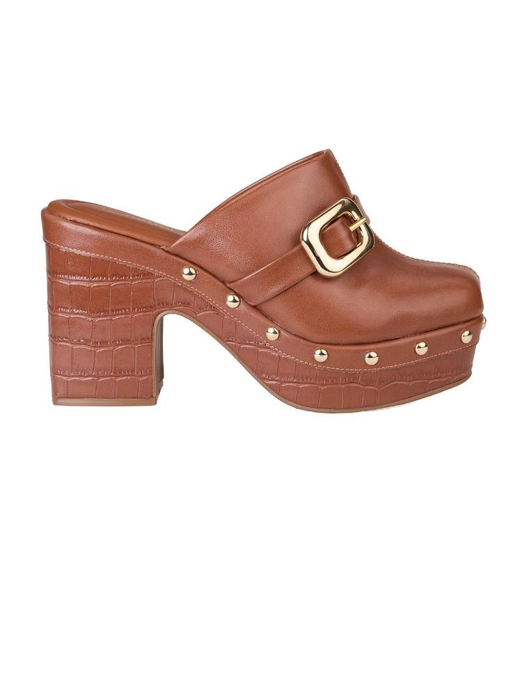 Tamanco Bebecê Clog Alta com Fivela