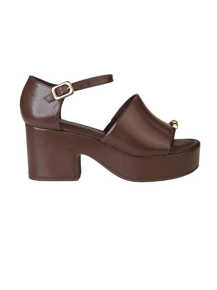 Sandália Bebecê Flatform Com Enfeite Anel