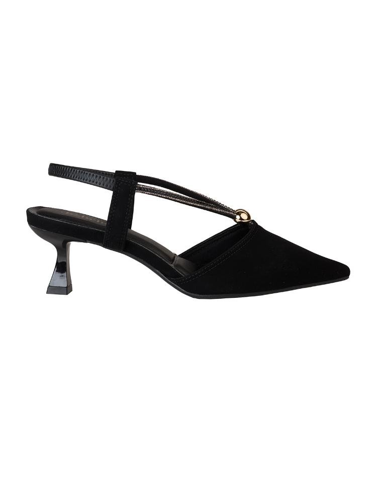 Scarpin Bebecê com Strass e Salto Médio