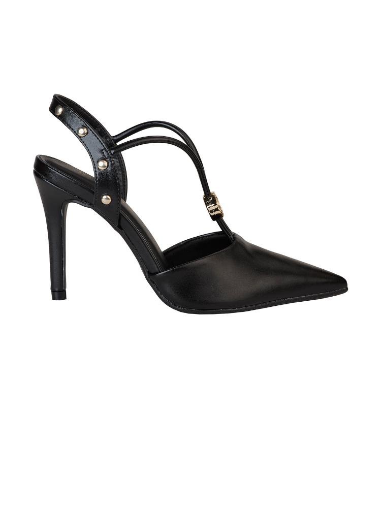 Scarpin Bebecê Tachas Com Ajuste Salto Alto Fino