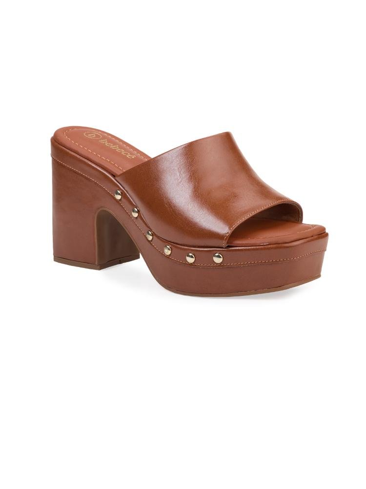 Tamanco Bebecê Clog Com Tachas Marrom 3