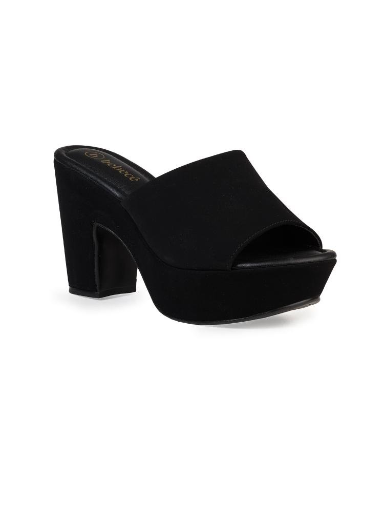 Tamanco Bebecê Plataforma Salto Bloco Preto 3